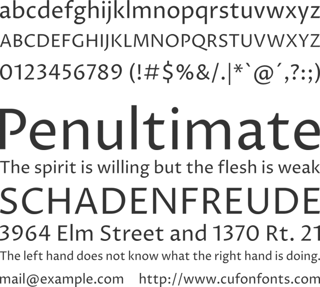 Proza Libre font preview