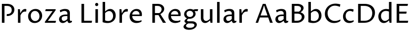 Proza Libre Regular font
