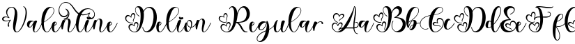 Valentine Delion Regular font