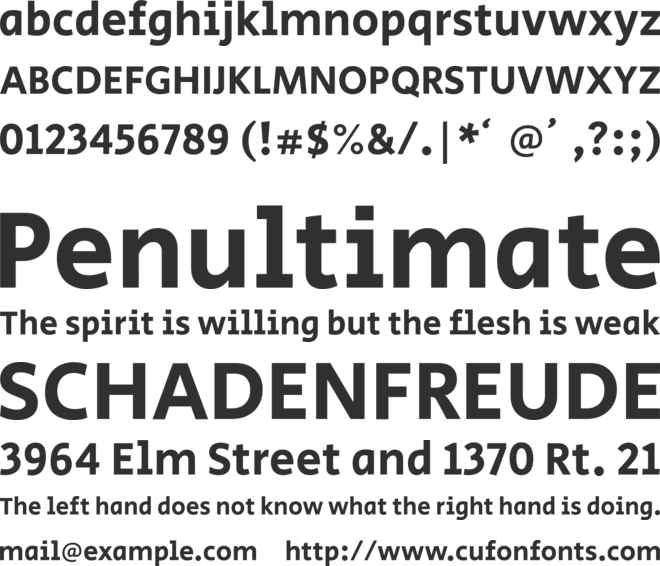 Secular One font preview
