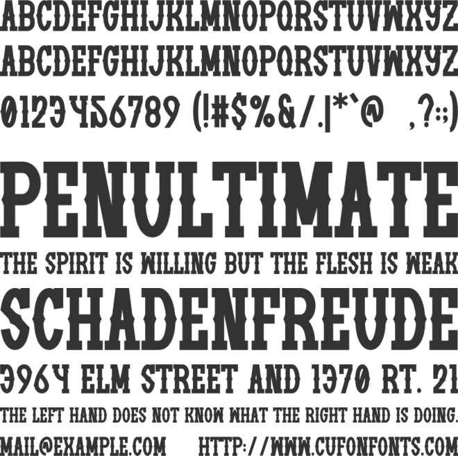 Western Christmas font preview