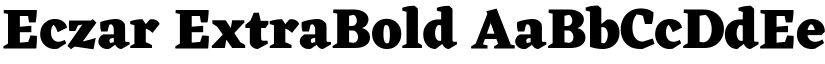 Eczar ExtraBold font