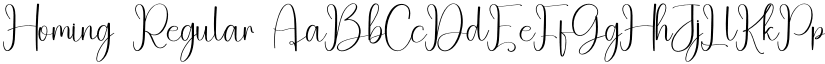 Homing Regular font