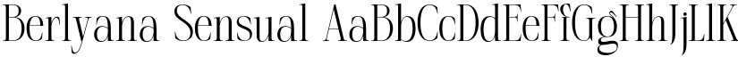 Berlyana Sensual font