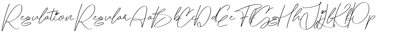 Regulation Regular font