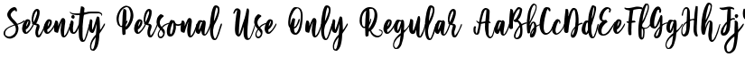 Serenity Personal Use Only Regular font