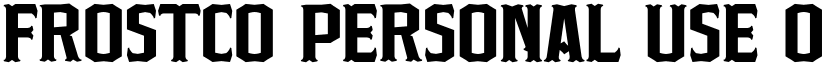 Frostco Personal Use Only font download