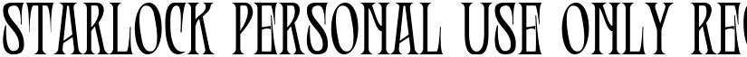 Starlock Personal Use Only Regular font
