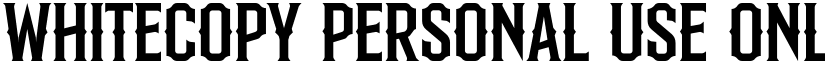 Whitecopy Personal Use Only Regular font