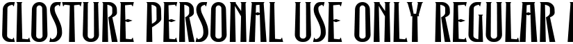 Closture Personal Use Only font download