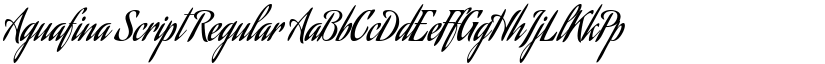 Aguafina Script Regular font