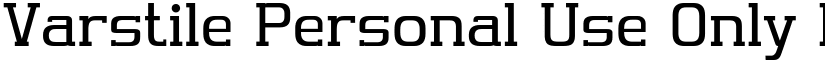 Varstile Personal Use Only Regular font