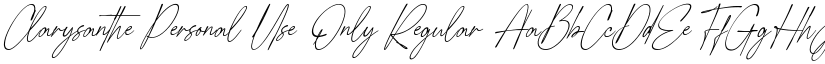 Clarysanthe Personal Use Only Regular font