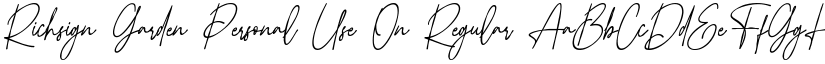 Richsign Garden Personal Use On Regular font