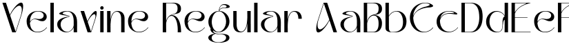 Velavine Regular font
