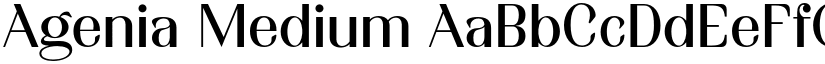 Agenia Medium font