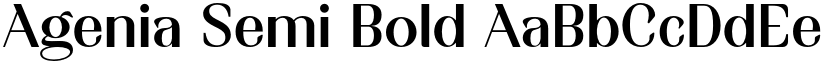 Agenia Semi Bold font