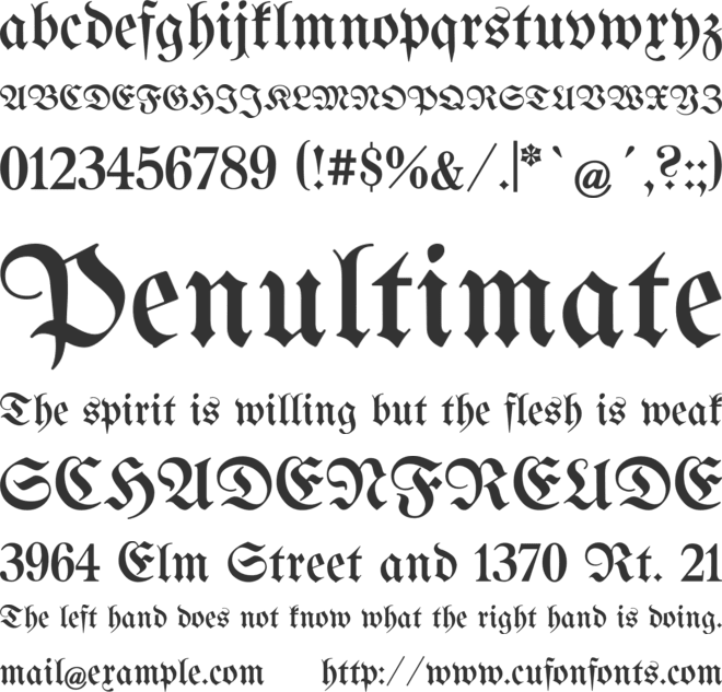 UnifrakturMaguntia font preview
