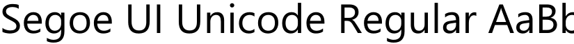 Segoe UI Unicode Regular font