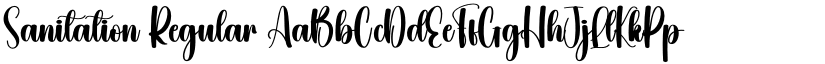 Sanitation Regular font