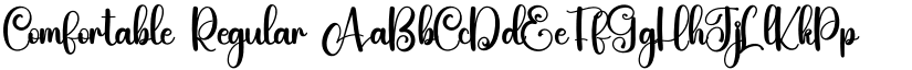 Comfortable Regular font