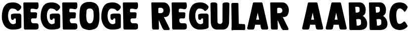 GEGEOGE Regular font