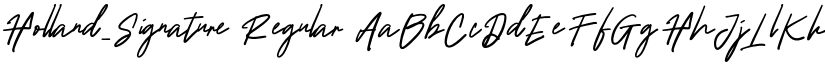 Holland_Signature Regular font