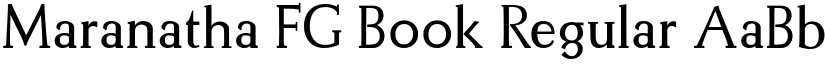 Maranatha FG Book Regular font