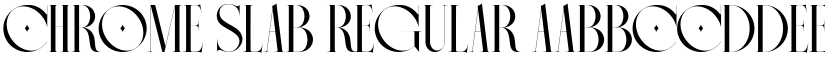 Chrome Slab Regular font