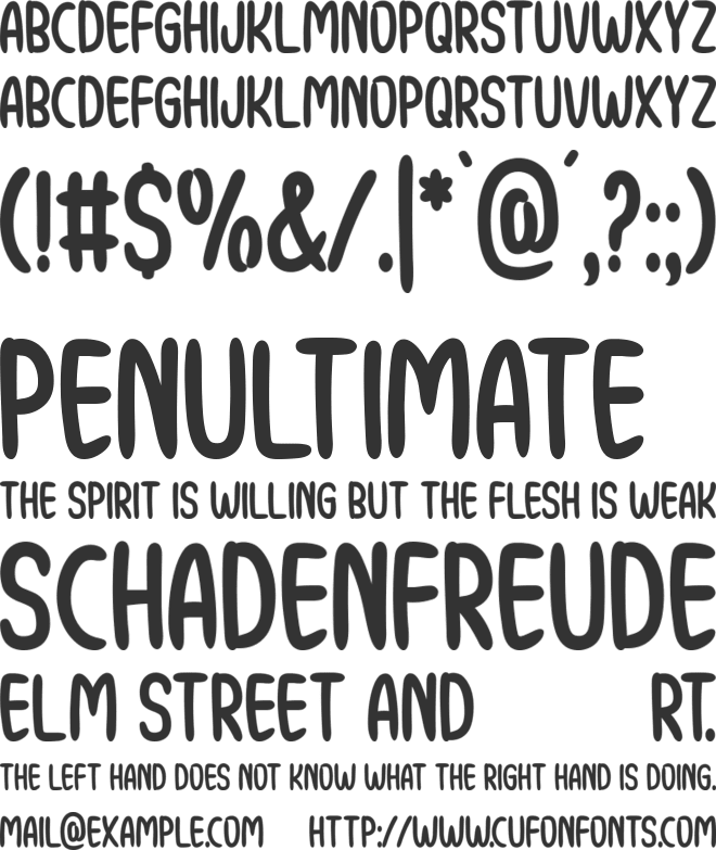 Kind Deed font preview