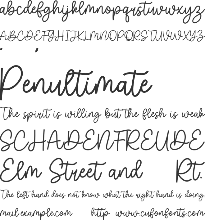 Calestin font preview