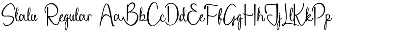 Slalu Regular font