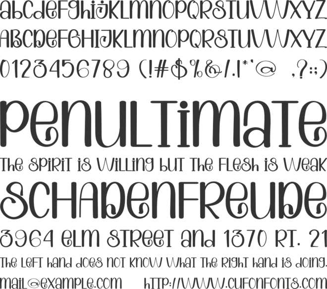 Smile Planner font preview