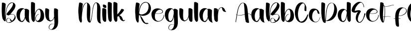Baby  Milk Regular font