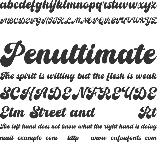 Angela Heart font preview