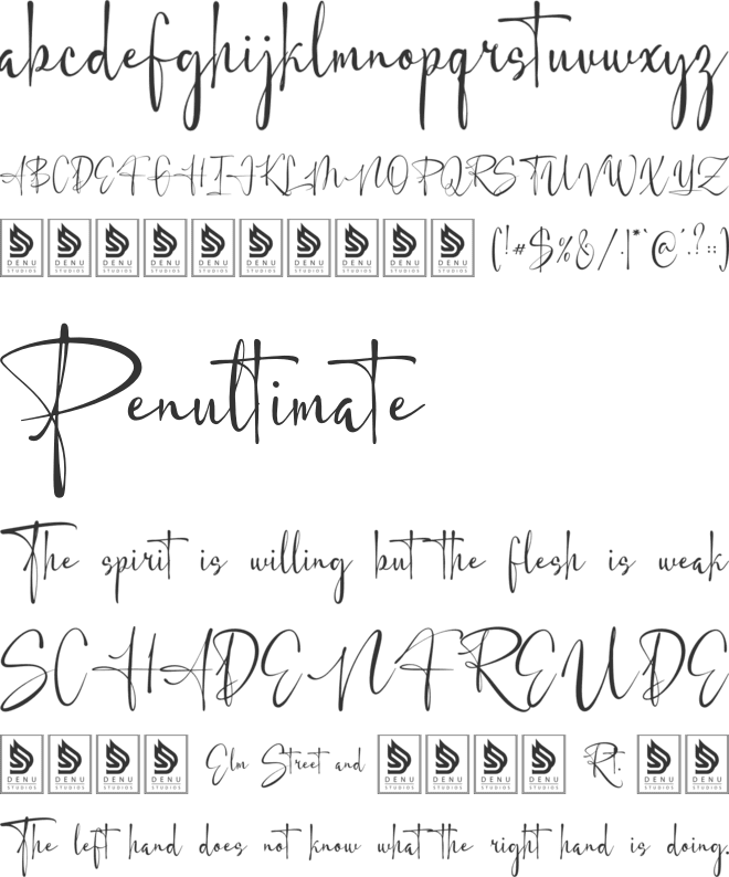 Harfey Lim font preview