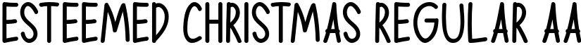 Esteemed Christmas Regular font