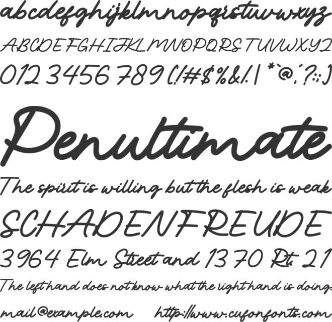 NCL Qumer Pefolijqey font preview