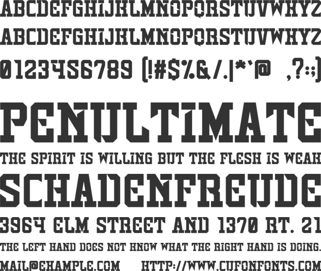 Skinny Tumbler font preview