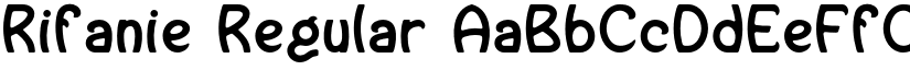 Rifanie Regular font