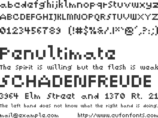 VirtupetPixies font preview