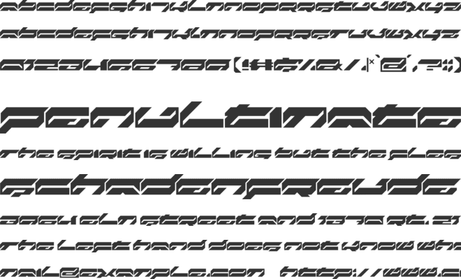 NCL Rekron font preview