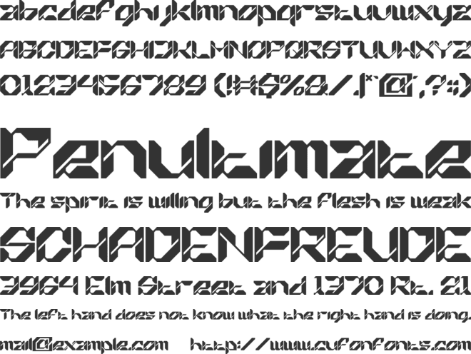 NCL Nexiom font preview