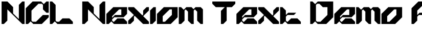NCL Nexiom Text Demo font
