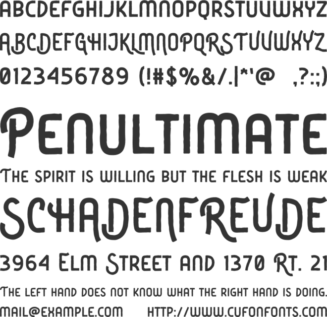 Ridgeway font preview