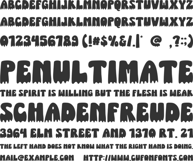 Spooky Costume font preview