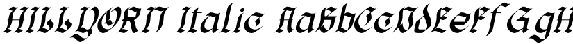 HILLYORN Italic font