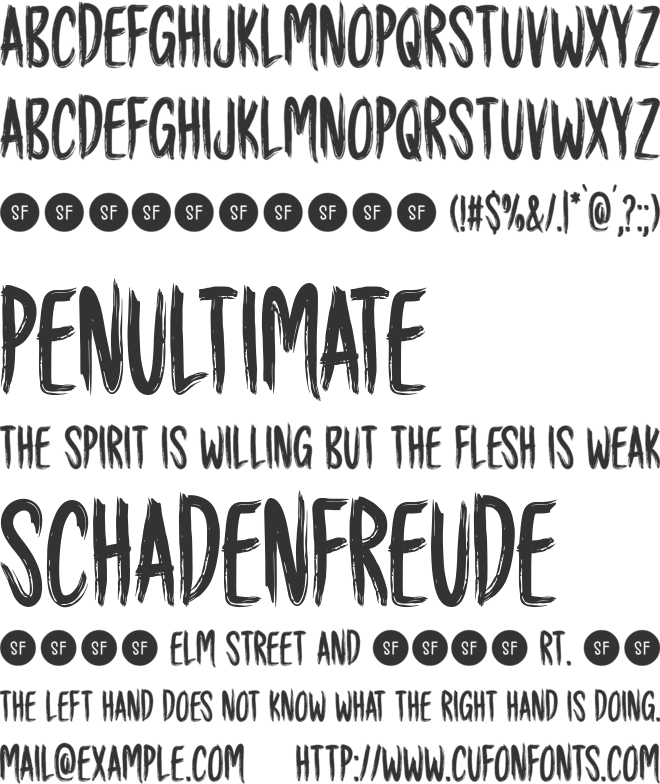 Silent Partner font preview