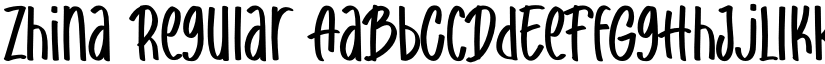 zhina Regular font
