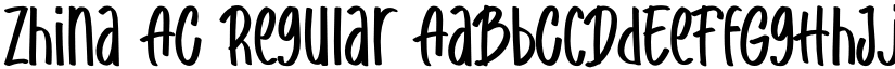 zhina AC Regular font